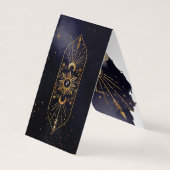 Holistic Celestial Sun & Moon Dark Ink Monogram Visitekaartjes (Achterkant)