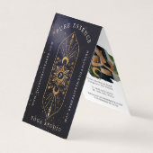 Holistic Celestial Sun & Moon Dark Ink Monogram Visitekaartjes (Voorkant)