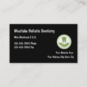 Holistic Dentistry Modern Logo Cartes de visite (Devant)