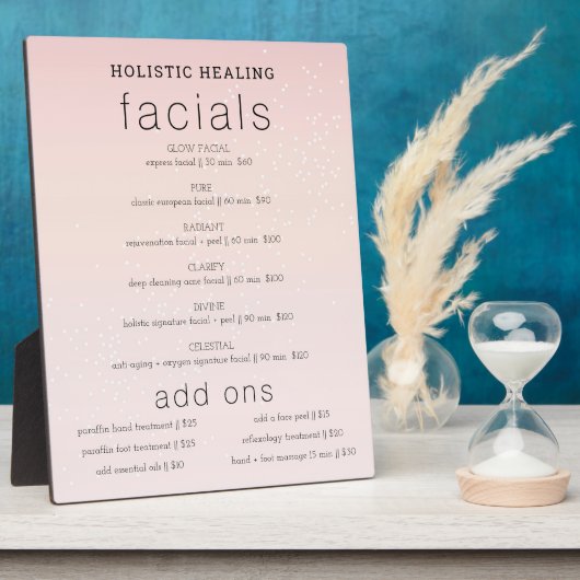 Holistic Healing Spa Services Easel Fotoplaat (Zijkant)