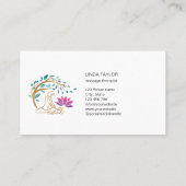 Holistic Massage Therapy Healer Energy Lotus Visitekaartje (Achterkant)