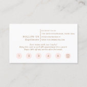 Holistic roze Lotus Yoga Organic Spa Loyalty Card (Achterkant)