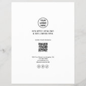 Holistic Wellness Services Minimalist Menu Flyer (Achterkant)
