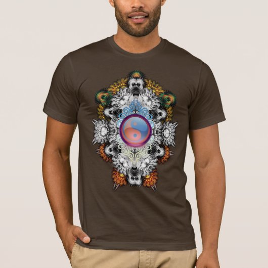 Holistic Yin Yang Fractal Art Shirt (Voorkant)