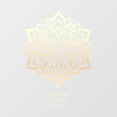 Holistic Yoga Personal Trainer Elegant Mandala  Raamsticker (Vel)