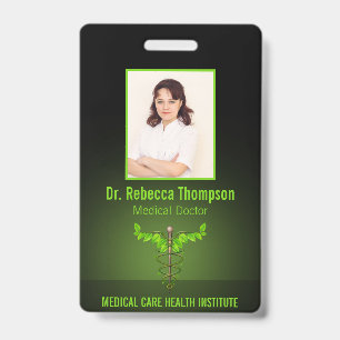 Holistische Alternatieve Medische Caduceus Groene Badge