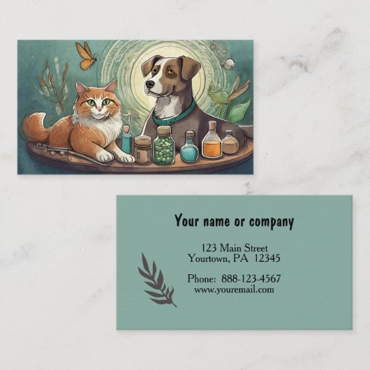 Holistische diergeneeskunde visitekaartje (Voorkant / Achterkant)