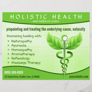 Holistische Gezondheid Groene Caduceus Symbool 22  Flyer
