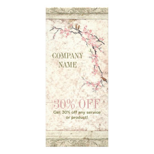holistische gezondheid Yoga Zen SPA cherry Blossom Reclamekaart