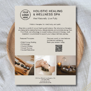 Holistische Gezondheidstherapeut Promotie Zakelijk Flyer