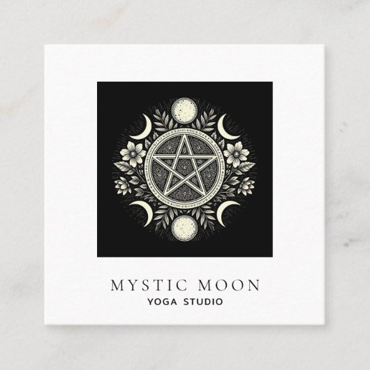 holistische hemelse maan vierkante visitekaartje (Voorkant)