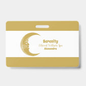 Holistische Hemelse Zon & Maan Badge (Achterkant)