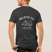 Holistische kattenfokker Unisex White Design Tri-Blend Shirt (Achterkant)