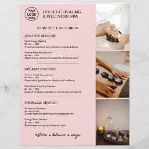 Holistische Wellness Diensten Menu Logo Foto QR