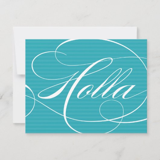 HOLLA BLUE SCRIPT | CARTES DE CORRESPONDANCE (Devant)
