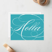 HOLLA BLUE SCRIPT | CARTES DE CORRESPONDANCE (Devant/Arrière en situation)