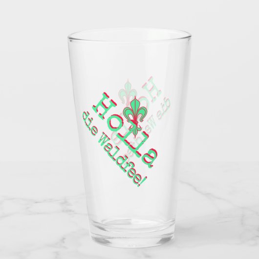 Holla, die Waldfee! Fleur de lis Glas (Achterkant)