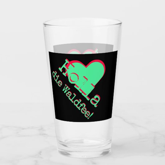 Holla, die Waldfee! Spruch Glas (Voorkant)