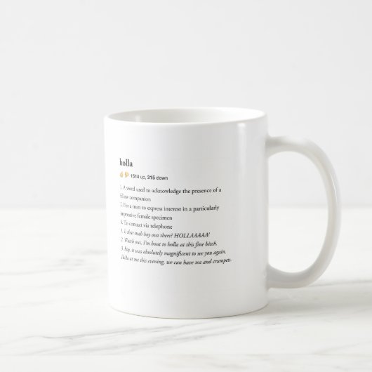 holla - tasse urbaine de dictionnaire (Droite)