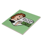 Holla voor een Dolla Ceramic Tile Tegeltje (Zijkant)