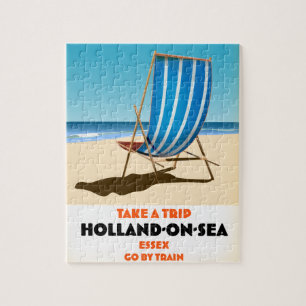 Holland aan zee Essex vintage reisposter Legpuzzel