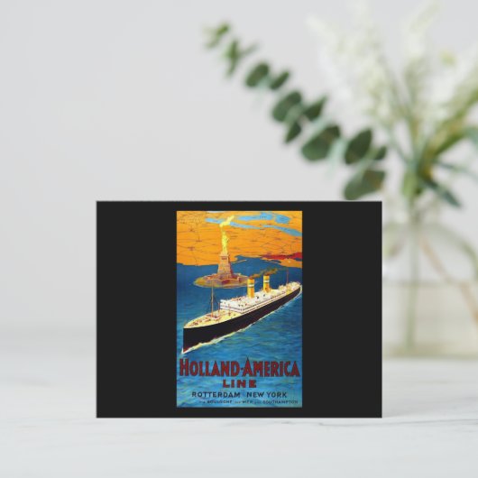 Holland America Line Rotterdam New York Briefkaart (Staand voorkant)