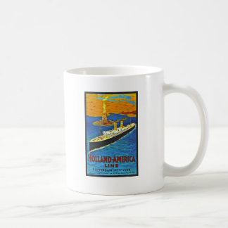 Holland America Line Vintage Travel Poster Koffiemok