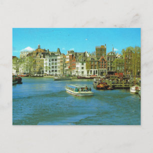 Holland, Amsterdam Harbour, toeristische boot Briefkaart