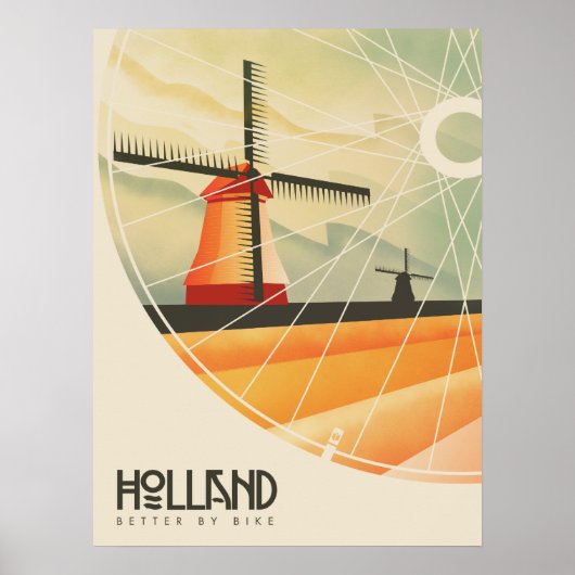 Holland, Better by Bike, Travel Poster (Devant)