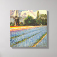 Holland Bloemen Landschapsschilderij Drieluik 2 va
