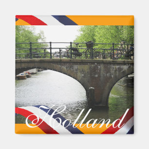 Holland Canal Bridge Oranje Fridge Magnet Magneet