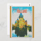 Holland Castle Retro Travel Briefkaart