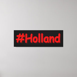 "#Holland" Cute Design. Bestel nu Canvas Afdruk
