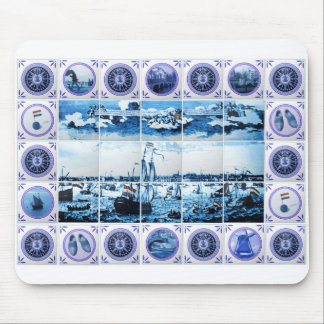 Holland Delftware Style Mural Muismat