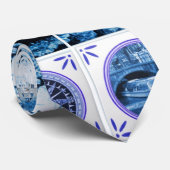 Holland Delftware Tile Mural Maritime Uitzicht Stropdas (Opgerold)