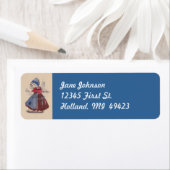 Holland Dutch Girl traditionnelle Étiquette de adr (En situation)