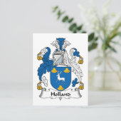 Holland Family Crest Briefkaart (Staand voorkant)