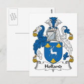Holland Family Crest Briefkaart (Voorkant / Achterkant)