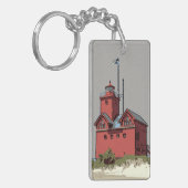 HOLLAND HARBOR LIGHT SLEUTELHANGER (Voorkant Links)