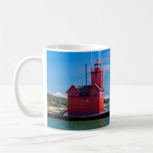 Holland Harbour Lighthouse Coffee Mug (Gauche)