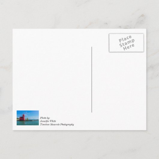 Holland Harbour Lighthouse Penser À Vous Carte Pos (Dos)