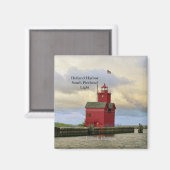 Holland Harbour South Pierhead Light magnet Magneet (Voorkant / Achterkant)