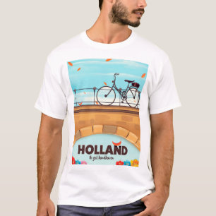 Holland "Ik zal handhaven" Bicycle reisposter. T-shirt
