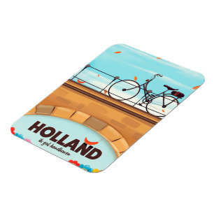 Holland "Ik zal handhaven" Fietsposter. Magneet