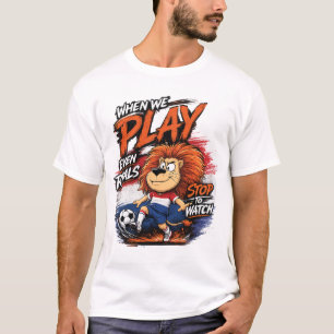 Holland Leeuw Voetbal Fan Fun T-Shirt