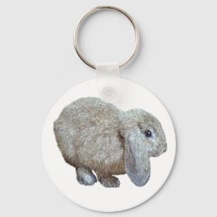Holland Lop Ear Rabbit Sleutelhanger