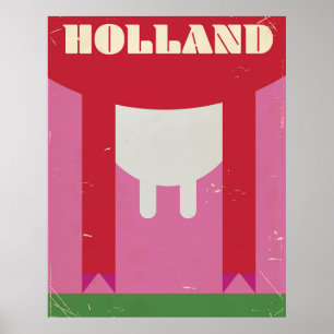 Holland melkkoe vintage reisposter poster