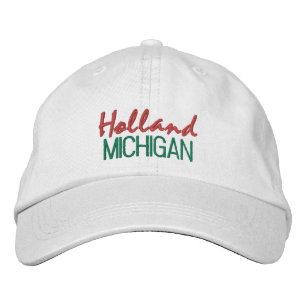 Holland Michigan Geborduurde Honkbalhoed Pet