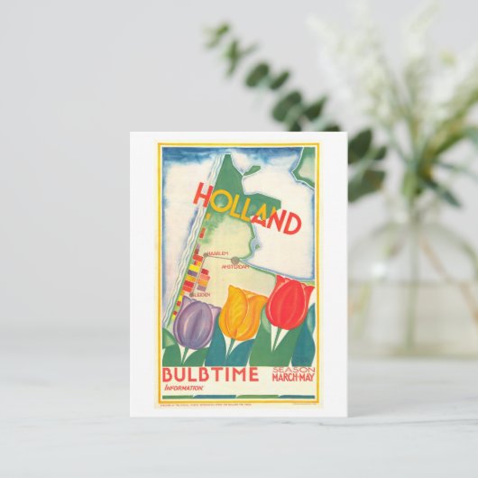  Holland/Nederland Tulp Reisposter Briefkaart (Staand voorkant)