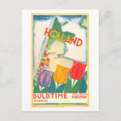  Holland/Nederland Tulp Reisposter Briefkaart (Voorkant)